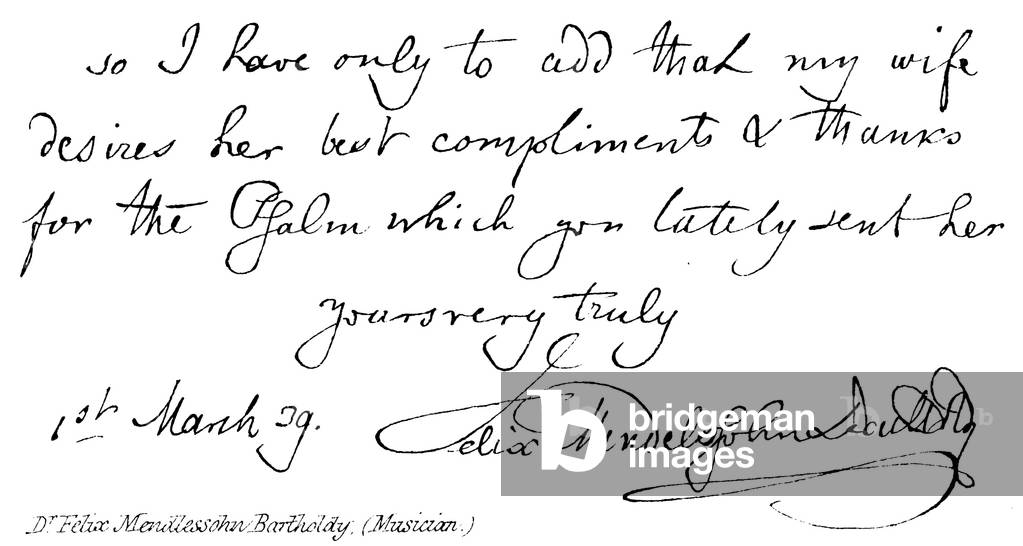 Dr Felix Mendlessohn Bartholdy, (Musician) (engraving)