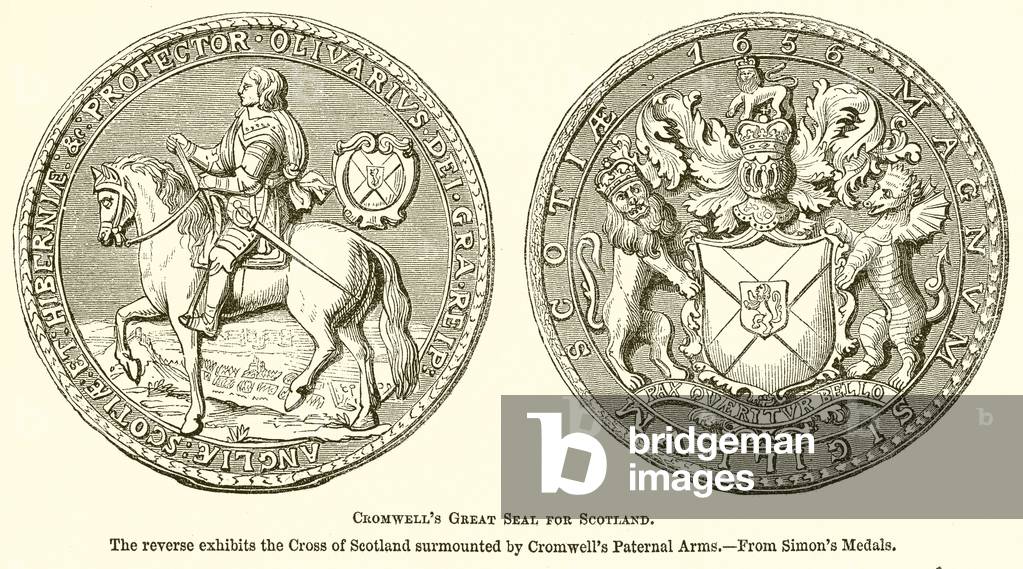 Cromwell's Great Seal for Scotland (engraving)