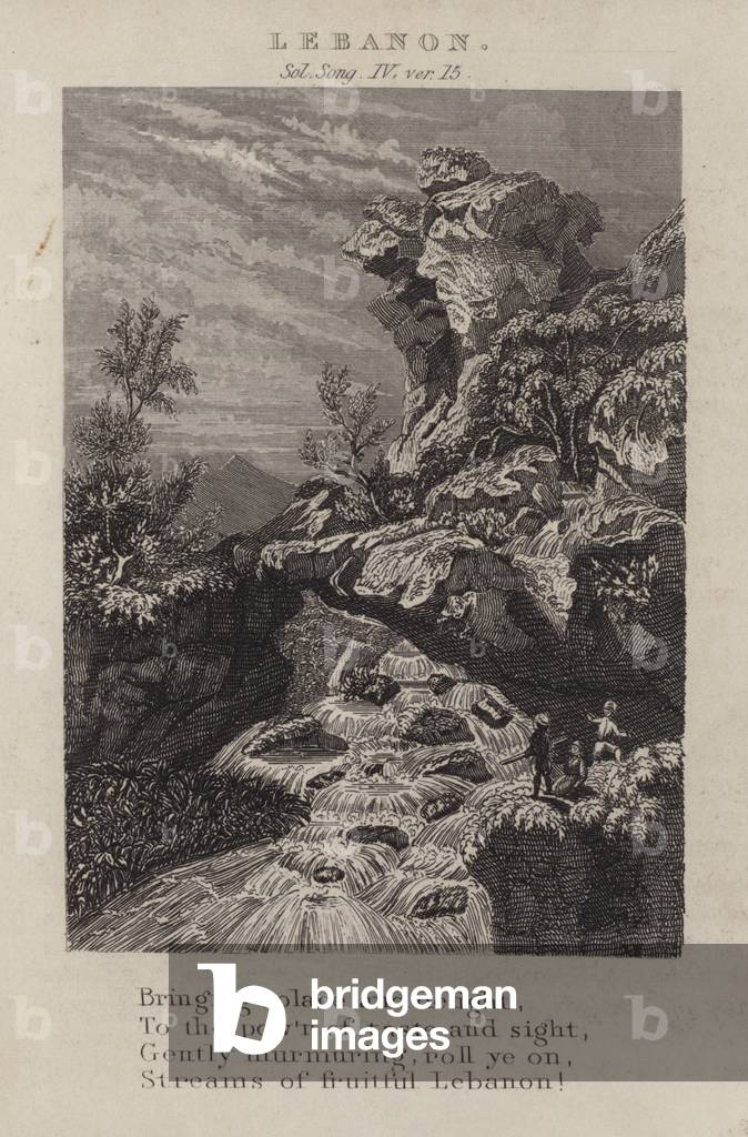 Lebanon, Solomon Song IV, ver 15 (engraving)