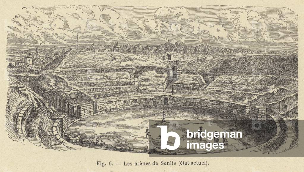 Les arenes de Senlis, etat actuel (engraving)