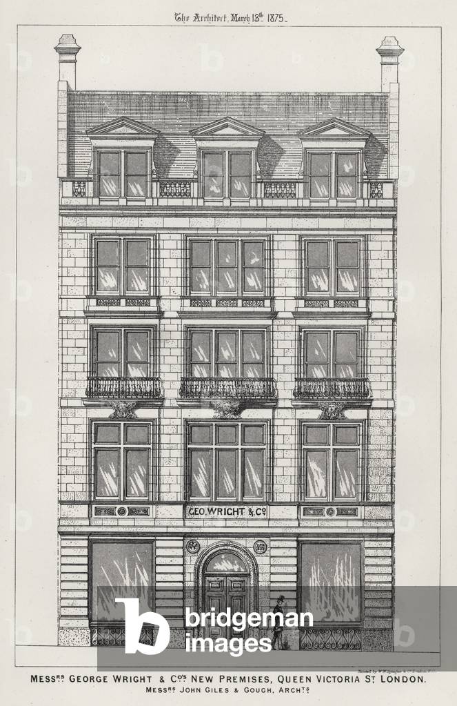 Messrs George Wright and Co's New Premises, Queen Victoria Street, London (engraving)