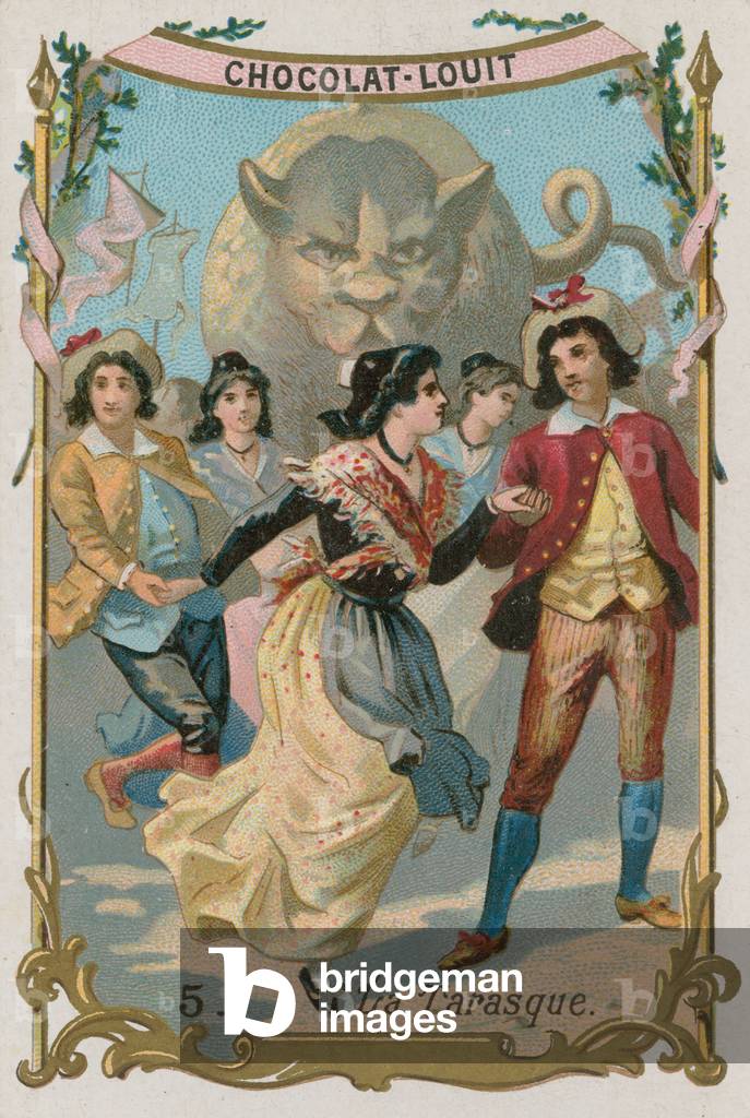 Tarasque, legendary dragon of Provence (chromolitho)