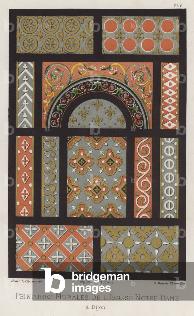 Peintures Murales de l'Eglise Notre-Dame, a Dijon (colour litho)