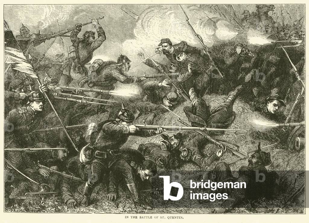 In the Battle of St Quentin, January 1871 (engraving)