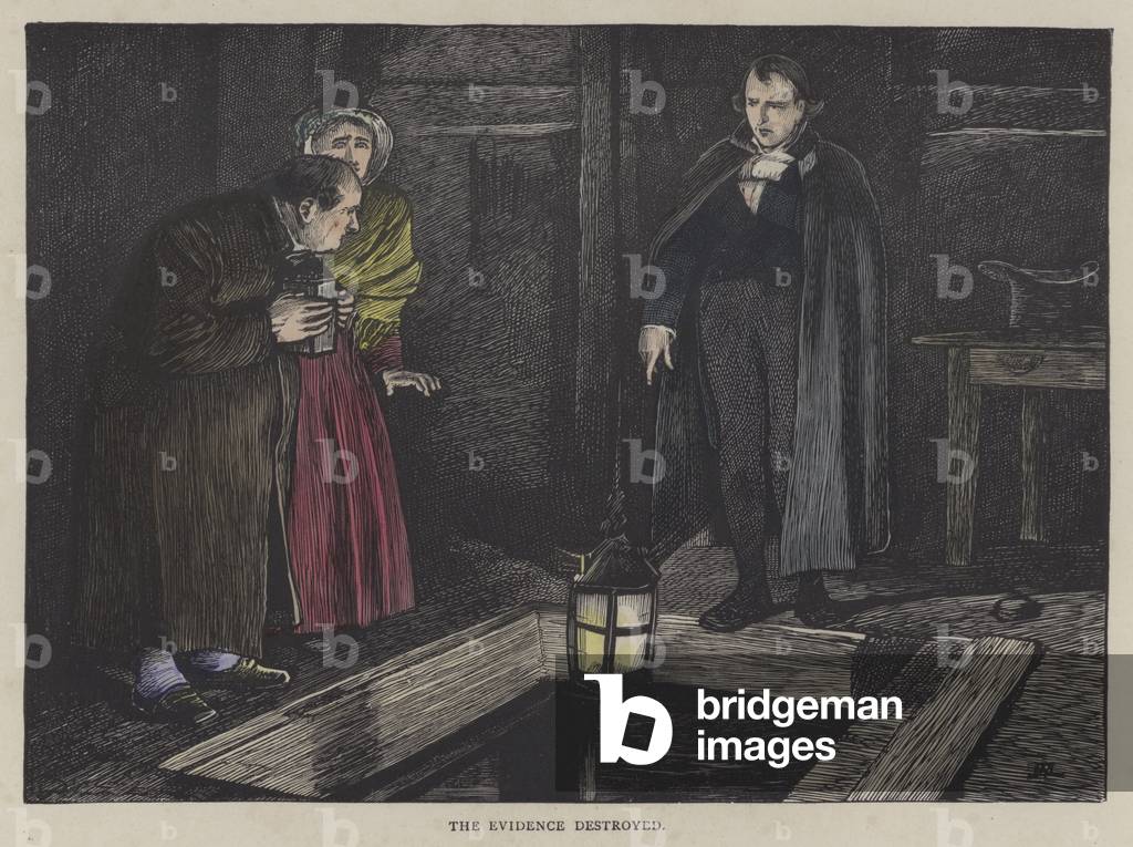 Illustration for Oliver Twist (coloured engraving)