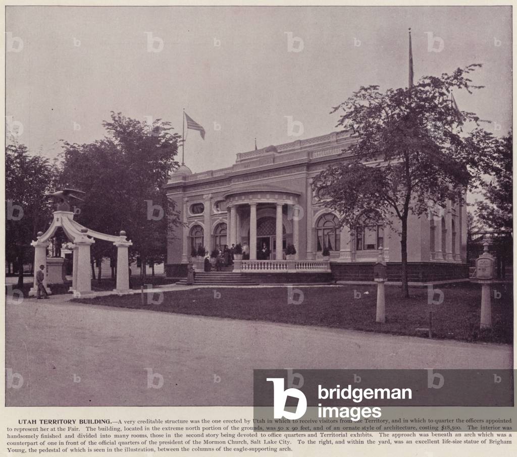 Chicago World's Fair, 1893: Utah Territory Building (b/w photo)