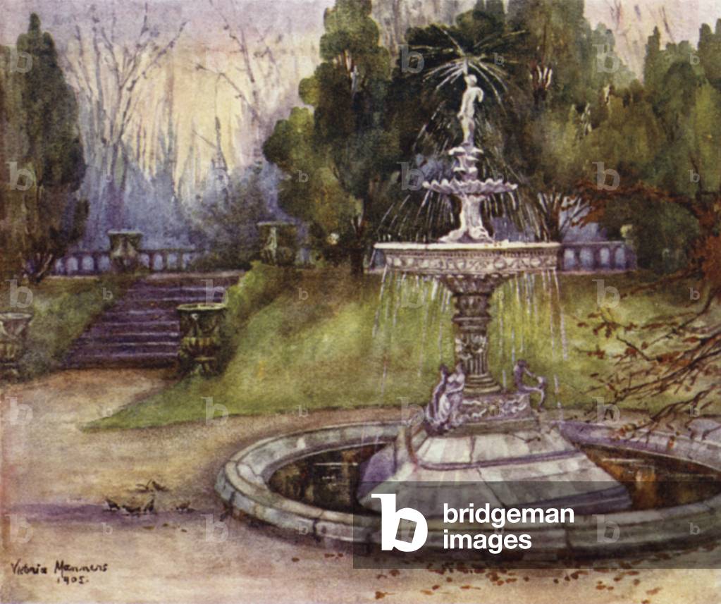 St Katharine's Lodge, Regent's Park (colour litho)