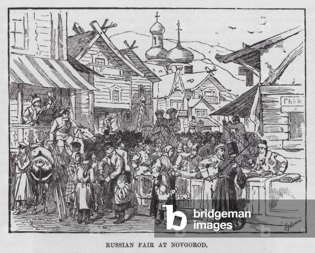 Russian Fair at Novgorod (engraving)