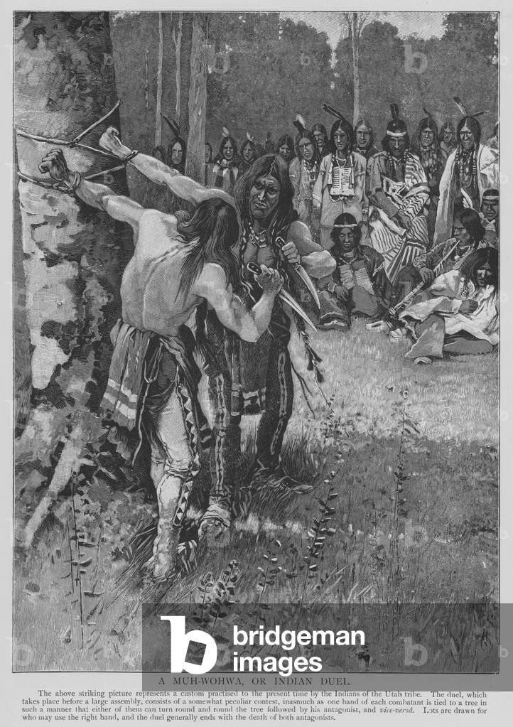 A Muh-Wohwa, or Indian Duel (engraving)