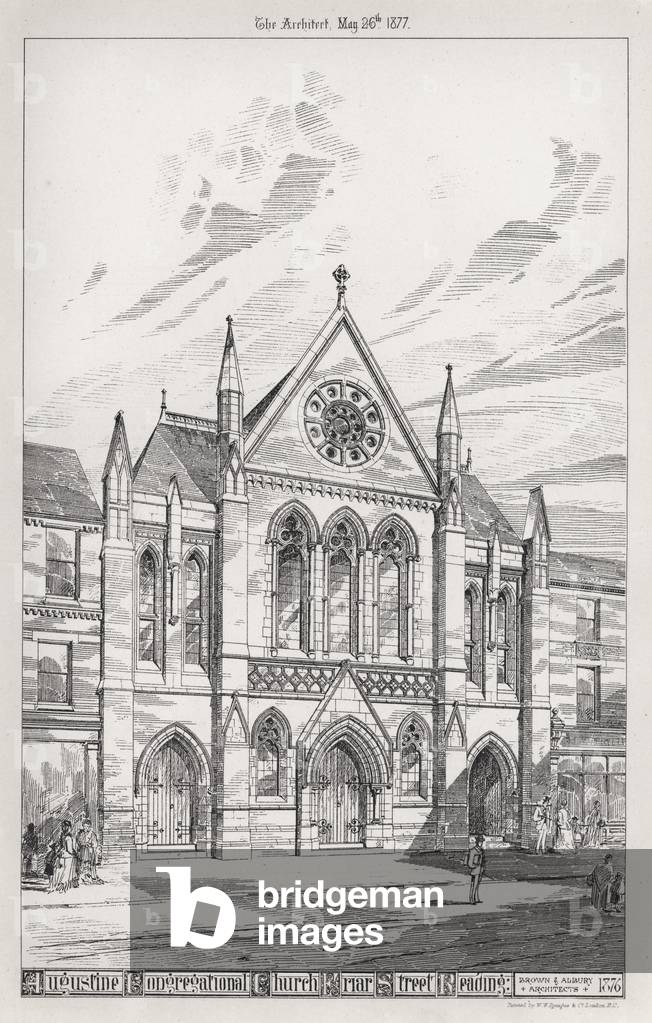 Augustine Congregational Church, Friar Street, Reading (engraving)