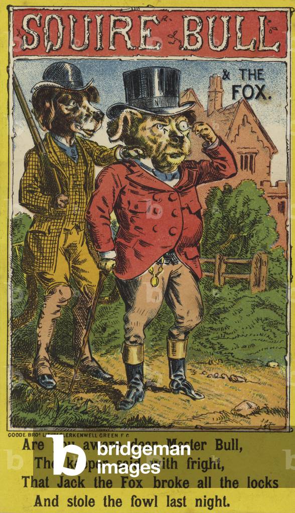 Squire Bull and the Fox (colour litho)