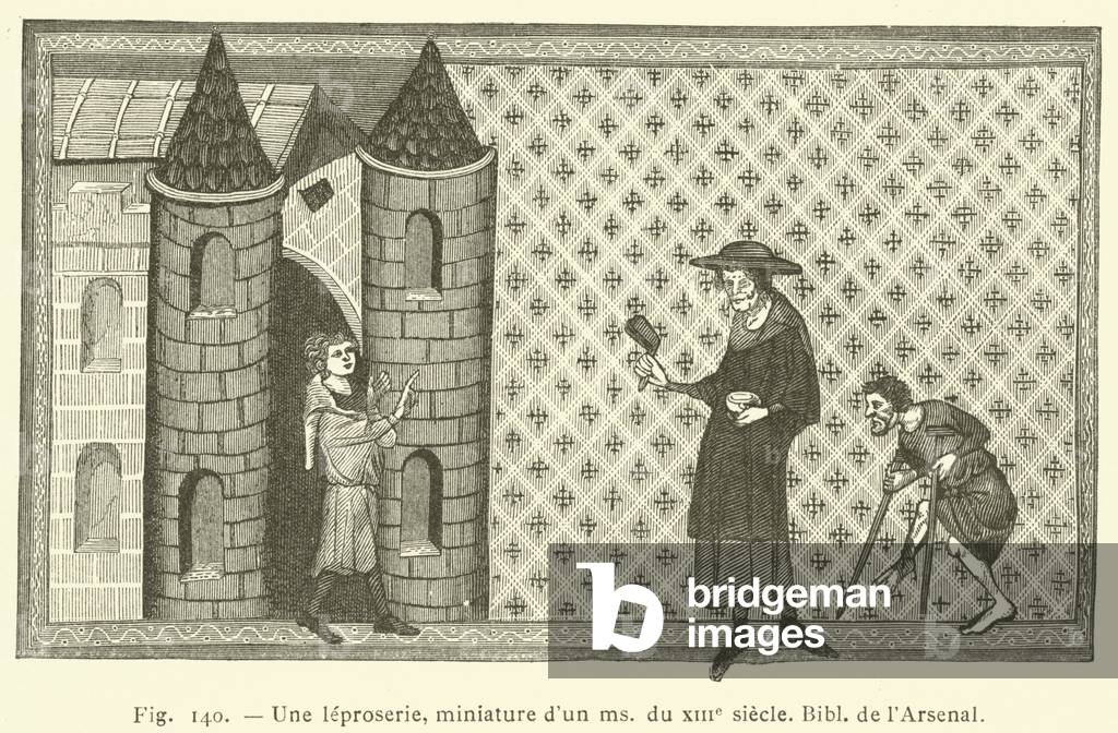 Une leproserie (engraving)