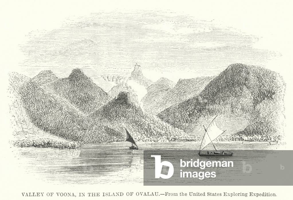 Valley of Voona, in the Island of Ovalau (engraving)