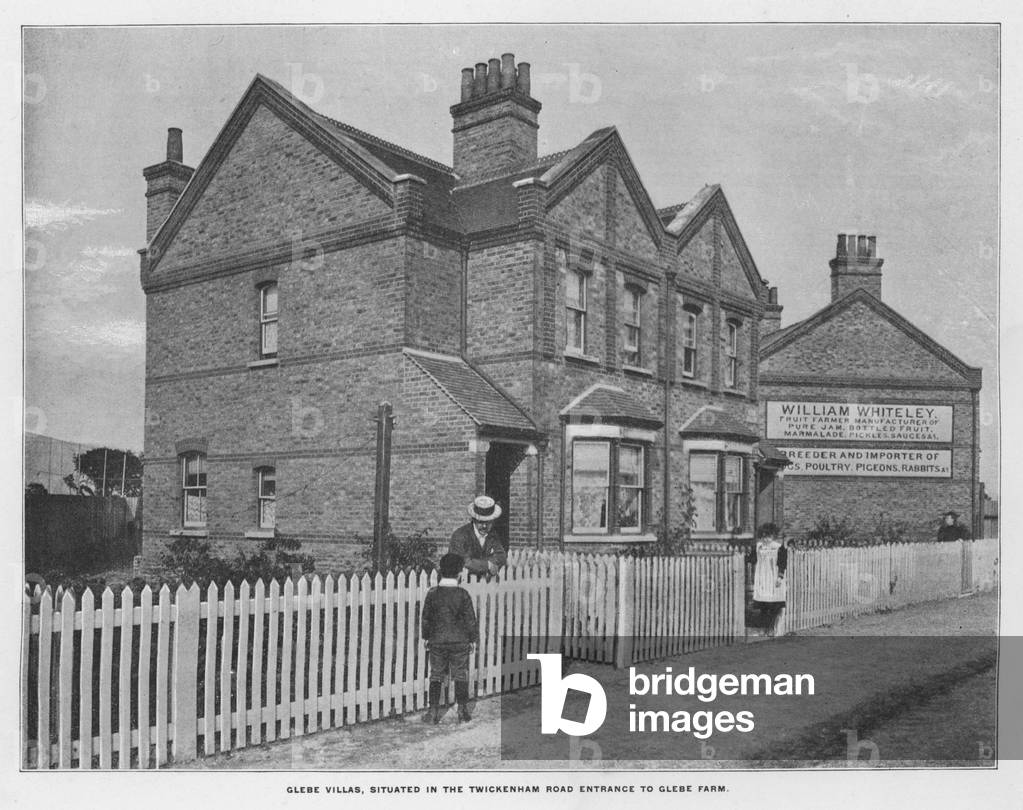 Whiteley's Farms: Glebe Villas, situated in the Twickenham Road entrance to Glebe Farm (b/w photo)