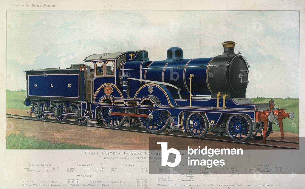 Great Eastern Railway Express Locomotive (colour litho)
