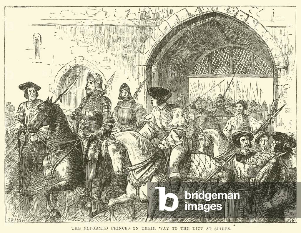 The Reformed Princes on their Way to the Diet at Spires (engraving)