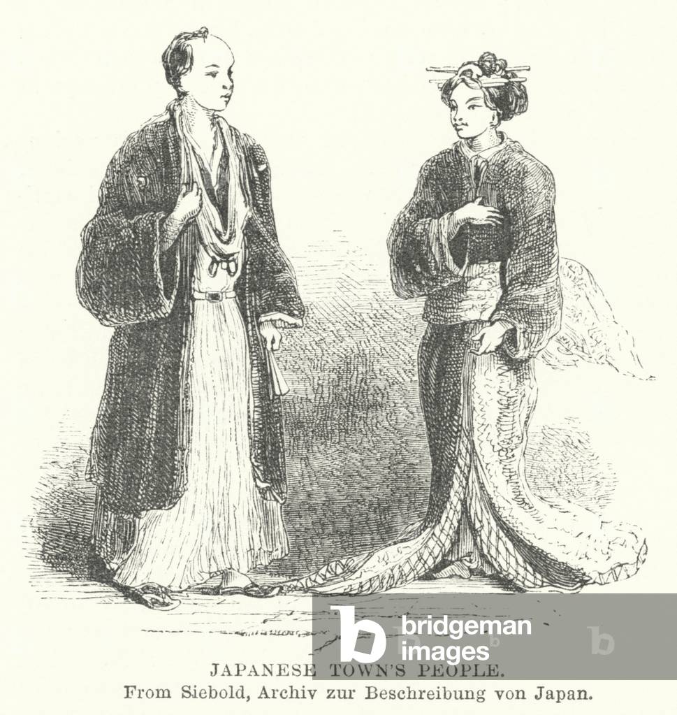 Japanese Town's People (engraving)