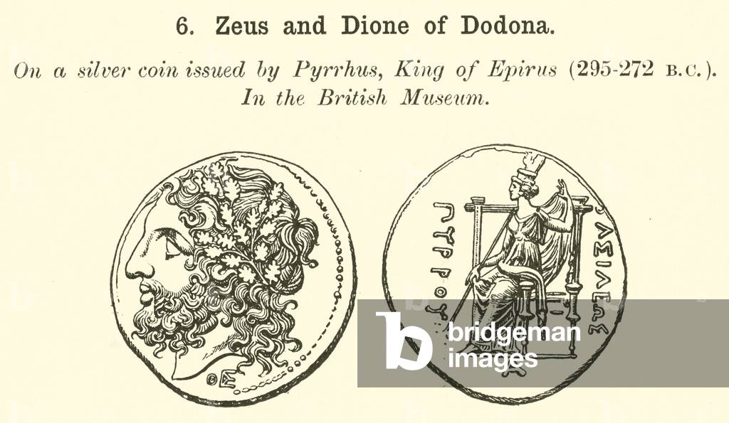 Zeus and Dione of Dodona (engraving)