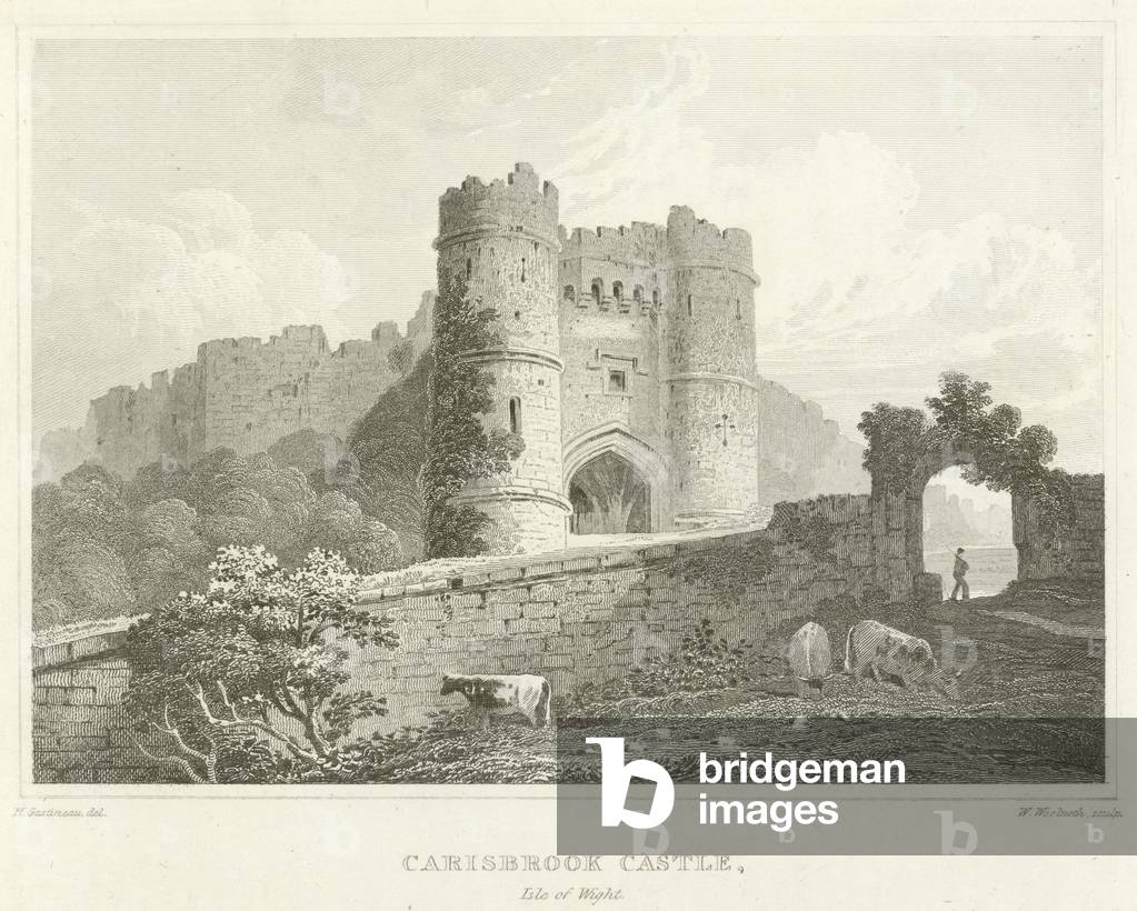 Carisbrook Castle, Isle of Wight (engraving)