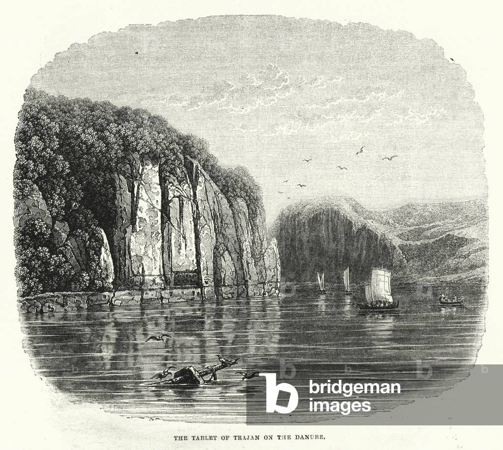 The Tablet of Trajan on the Danube (engraving)