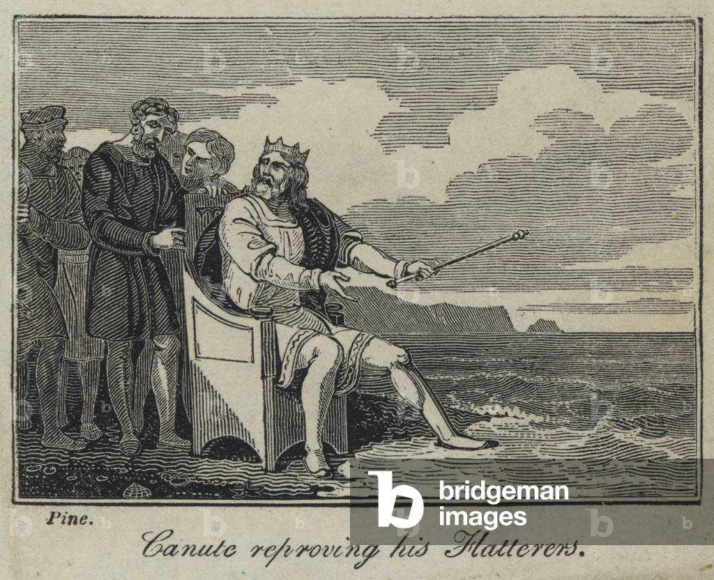 Canute reproving his Flatterers (engraving)