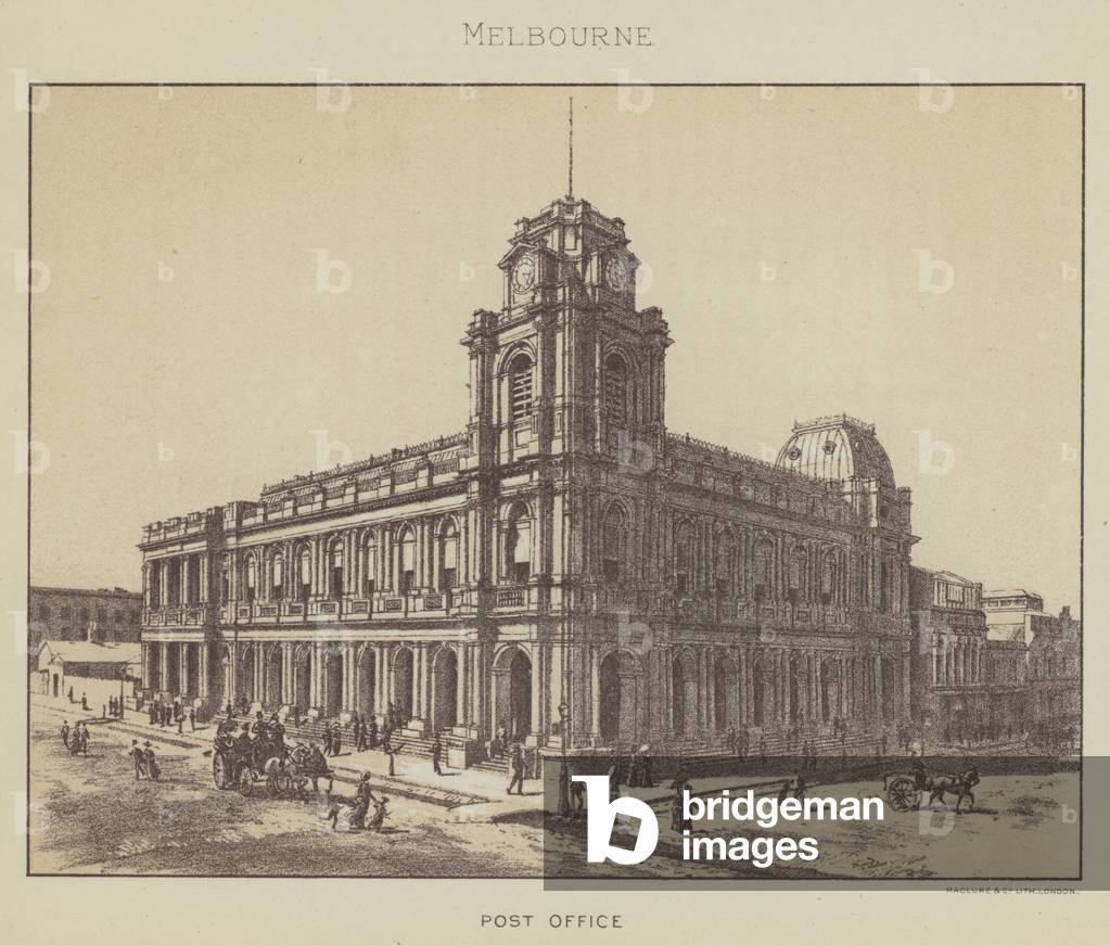 Melbourne, Post Office (litho)