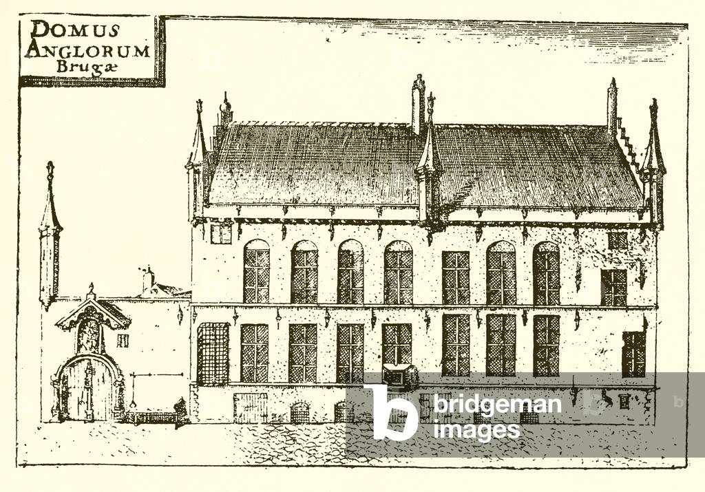 The House at Bruges Occupied by Caxton (engraving)