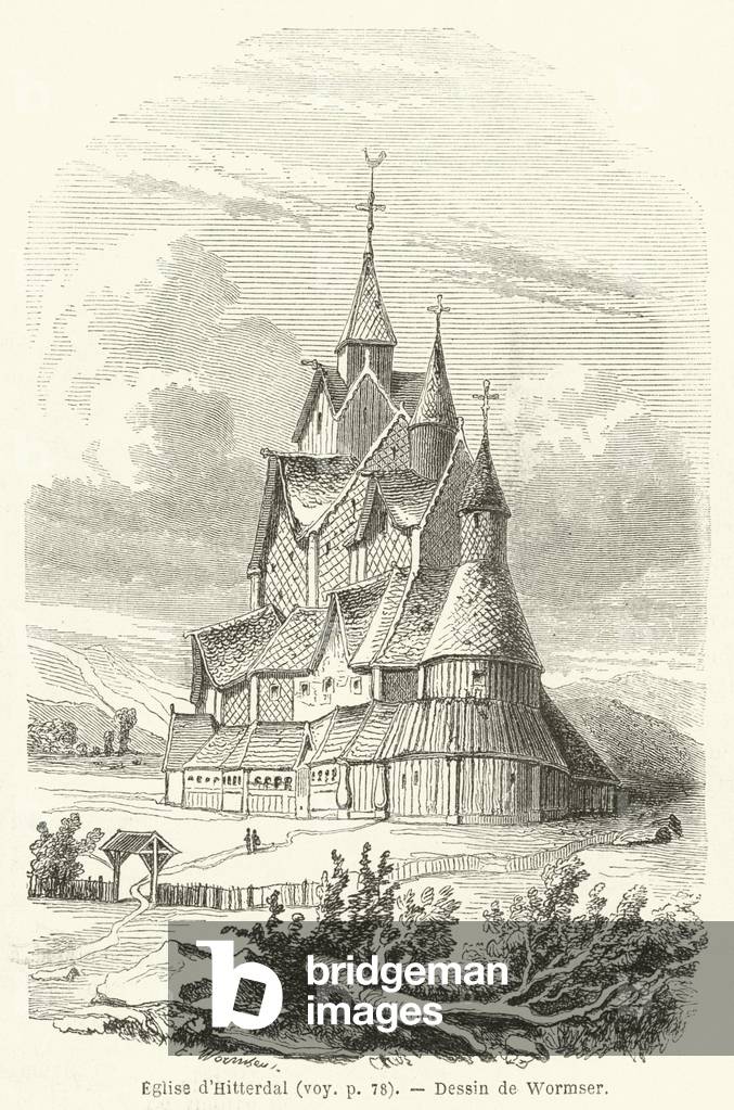 Eglise d'Hitterdal (engraving)