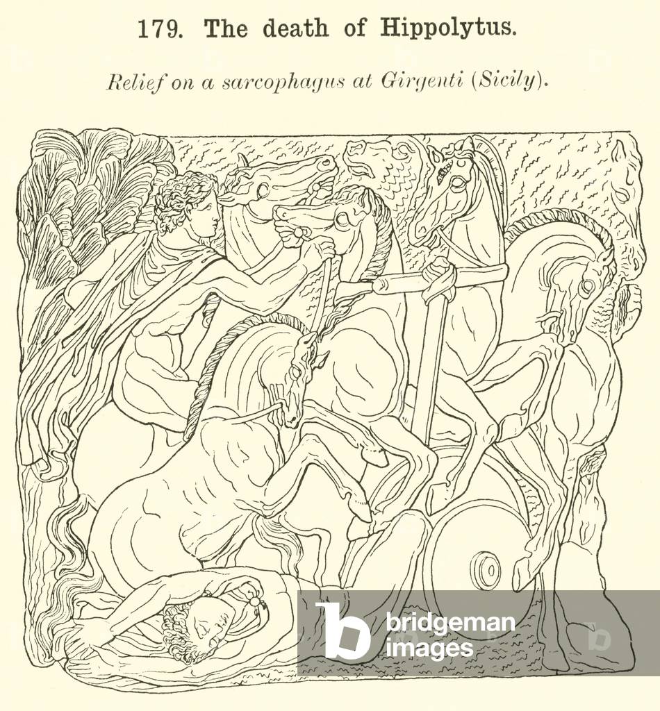 The death of Hippolytus (engraving)