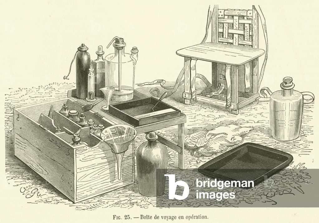 Boite de voyage en operation (engraving)