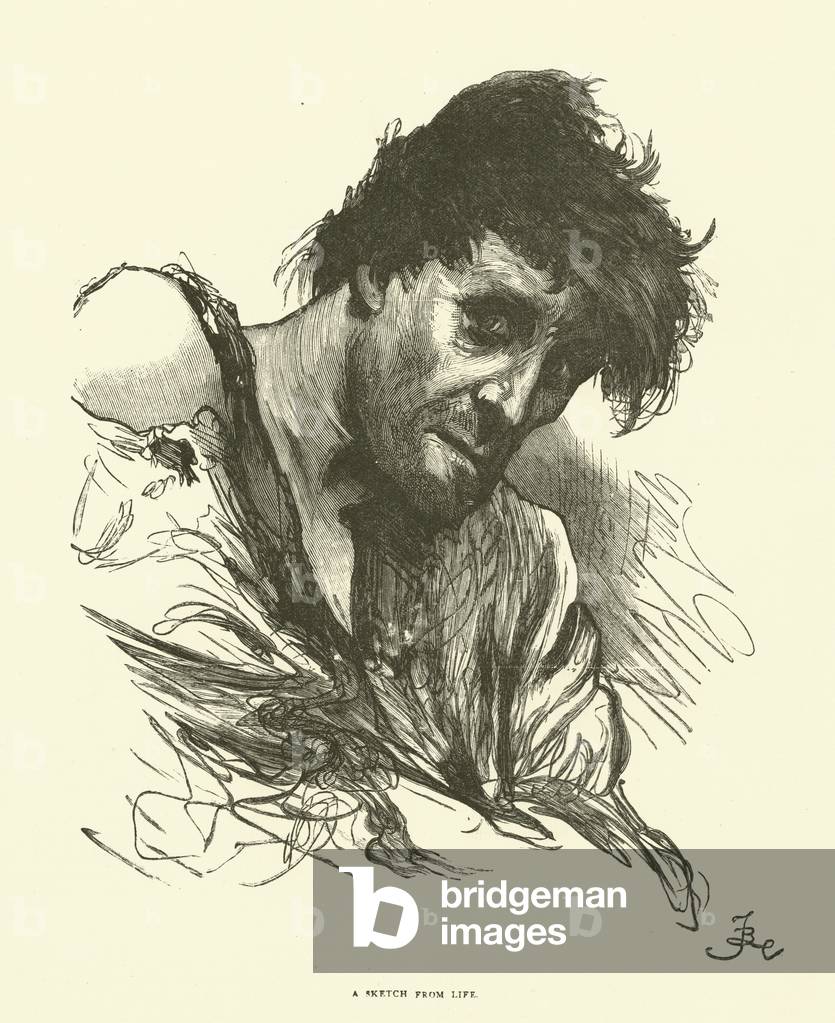 A sketch from life (engraving)