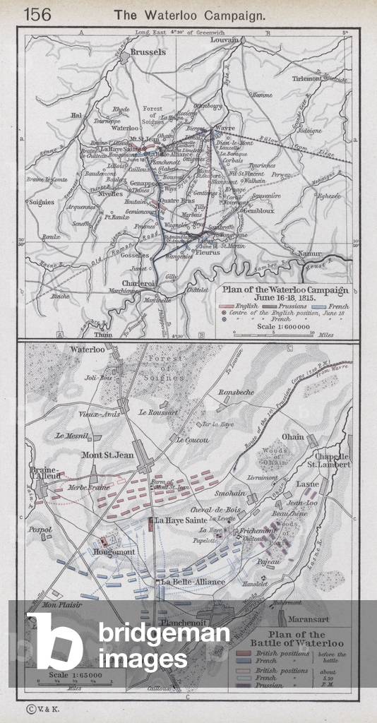 The Waterloo Campaign (colour litho)