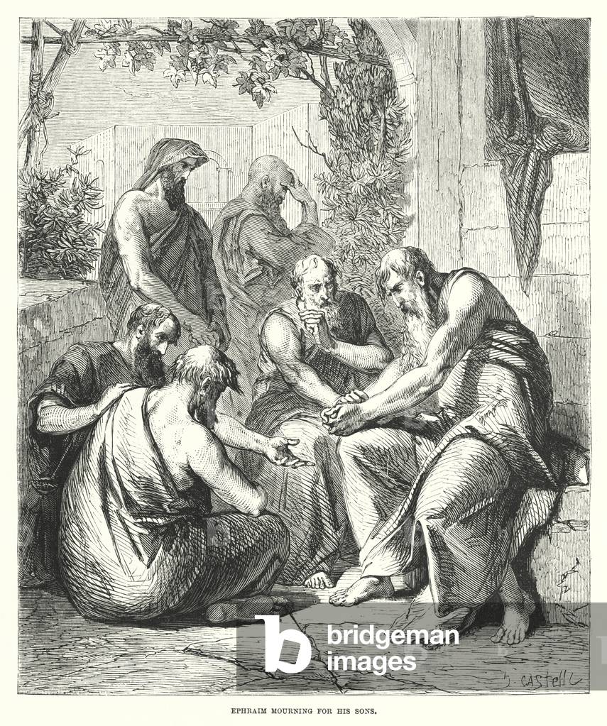 Ephraim mourning for his Sons (engraving)