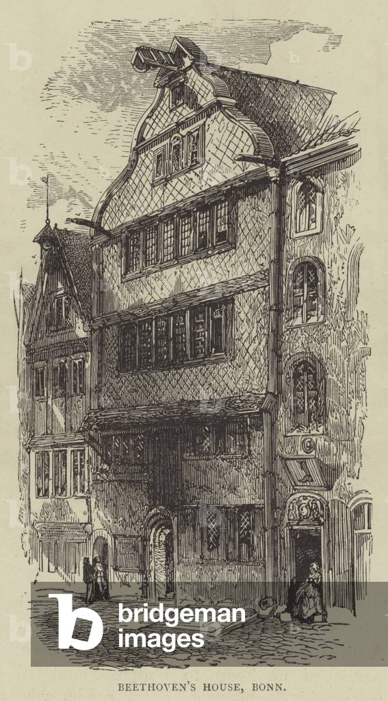 Beethoven's House, Bonn (engraving)