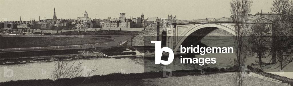 Chester: Grosvenor Bridge and Racecourse (litho)