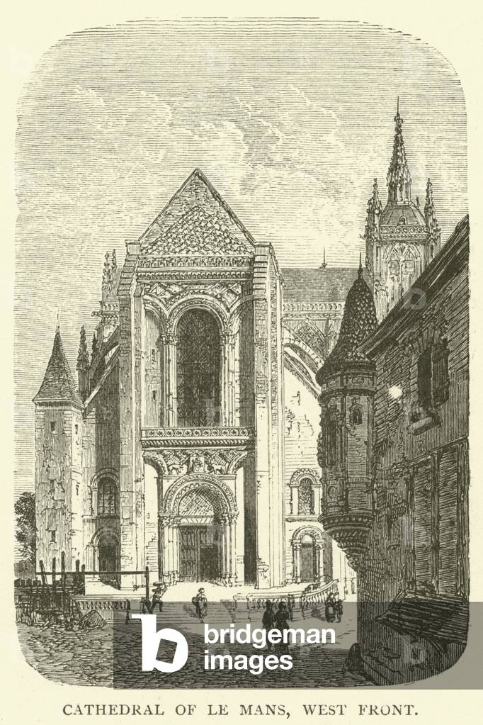 Cathedral of Le Mans, West Front (engraving)