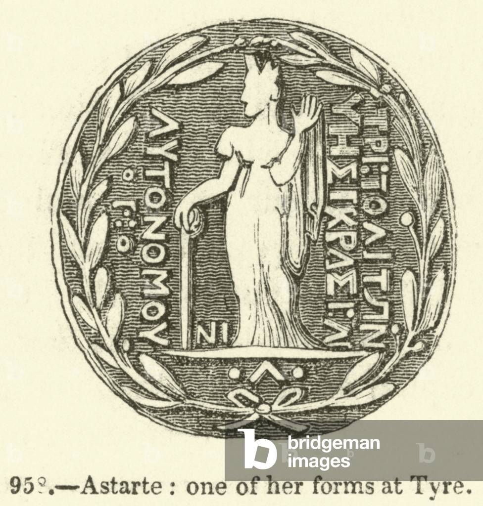 Astarte, one of her forms at Tyre (engraving)
