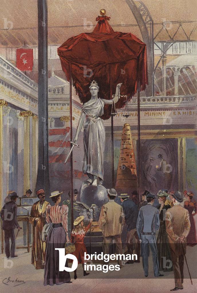 The Silver Statue, Montana Exhibit (chromolitho)