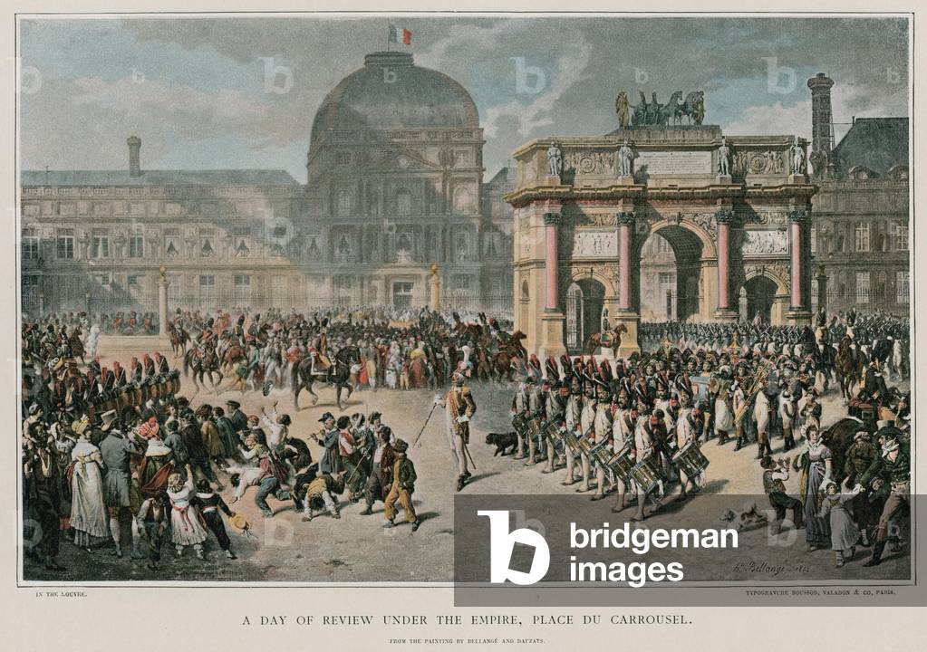 A day of review under the Empire (colour litho)