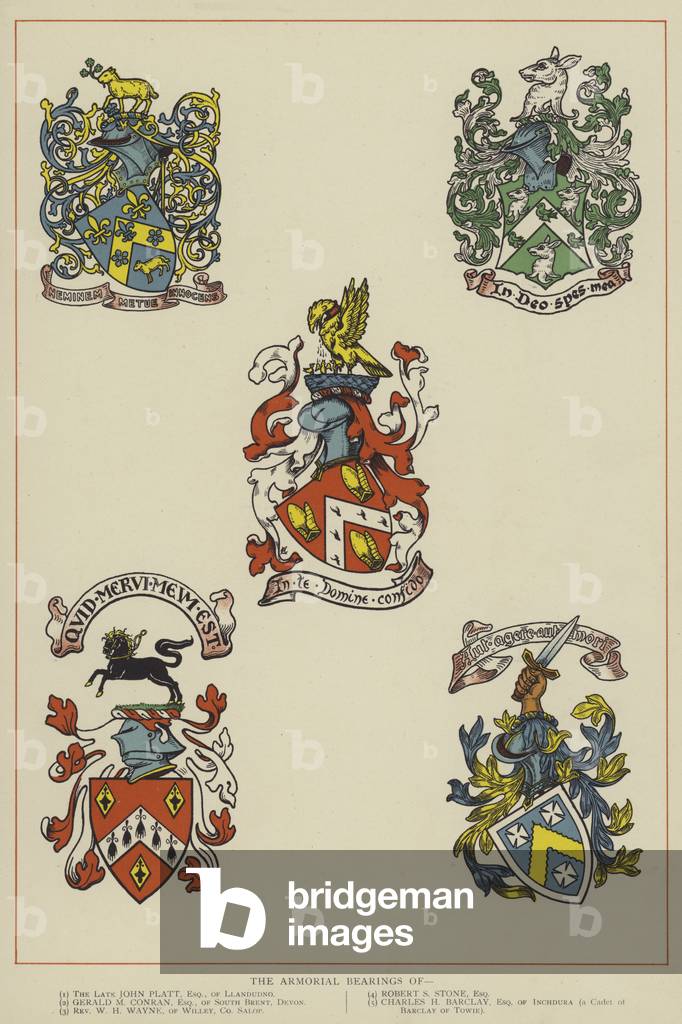The Armorial Bearings (colour litho)