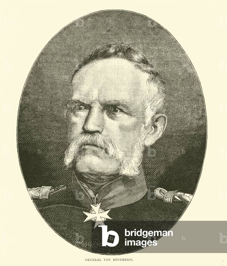 General Von Hindersin, October 1870 (engraving)