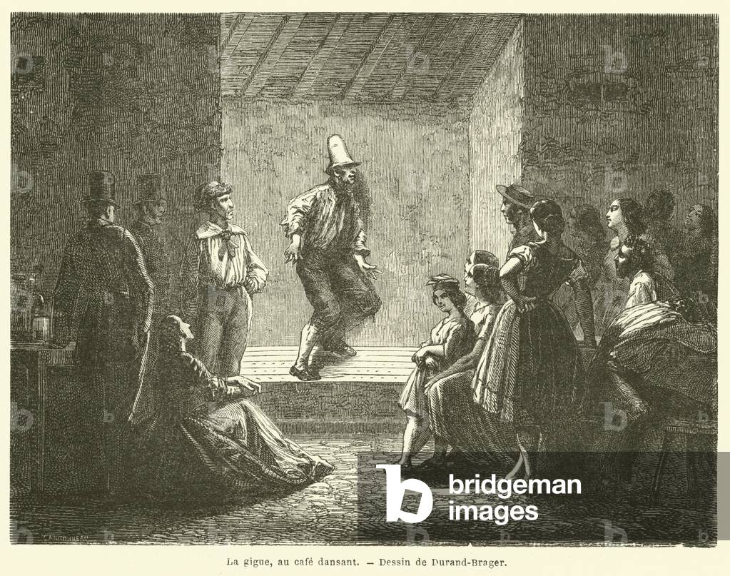 La gigue, au cafe dansant (engraving)