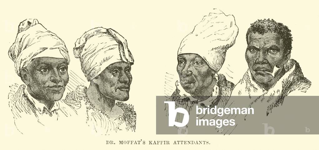 Dr Moffat's Kaffir attendants (engraving)