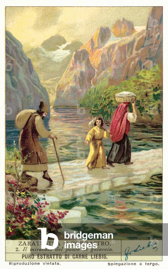 The miracle of the bridge of ice (chromolitho)