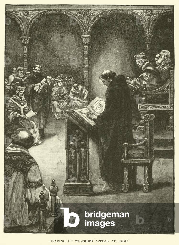 Hearing of Wilfrid's appeal at Rome (engraving)