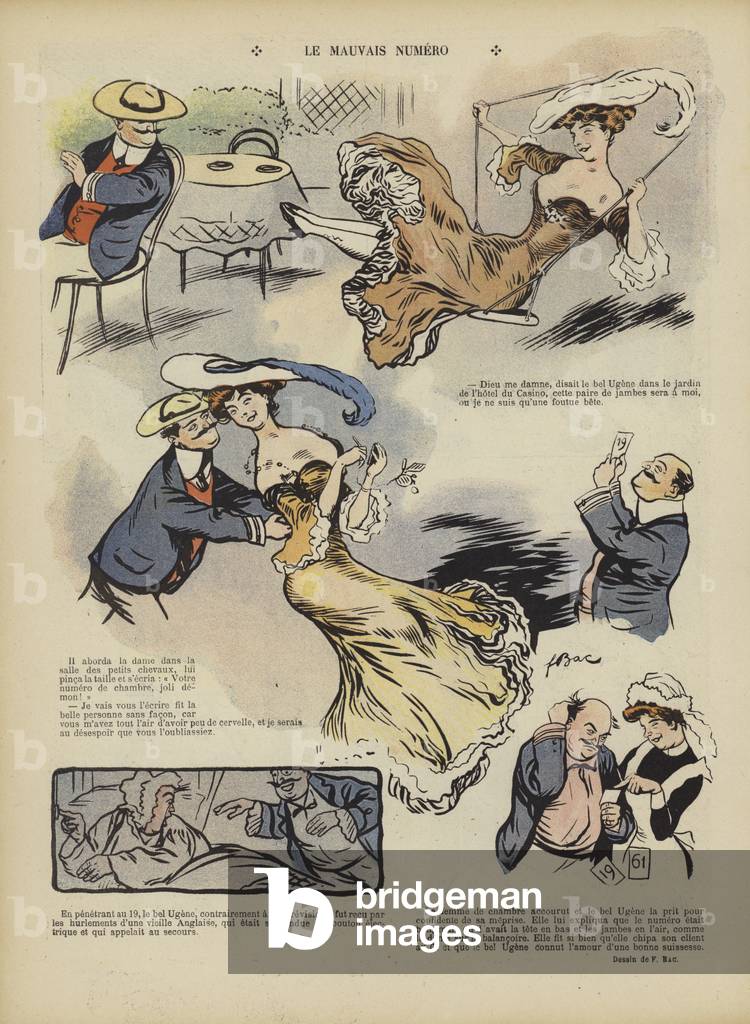 Illustration for Le Rire (colour litho)