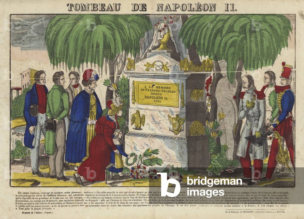 Tombeau De Napoleon II (coloured engraving)