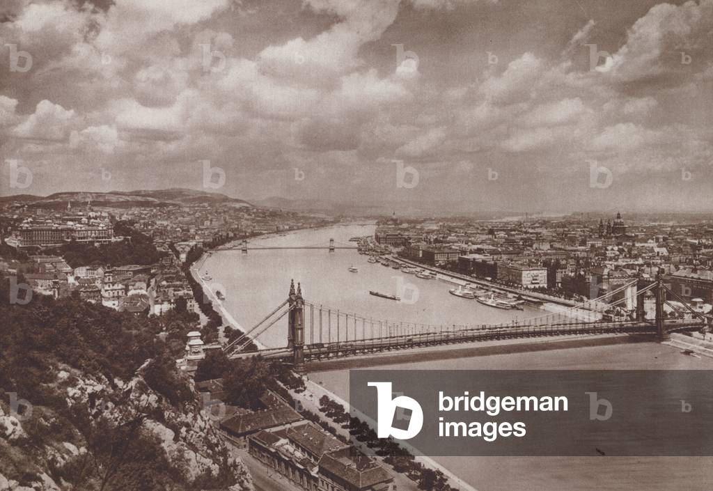 Budapest, Hungary (b/w photo)