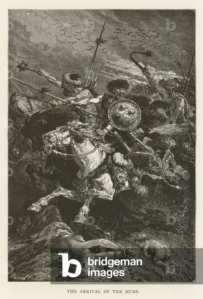 The arrival of the Huns (engraving)