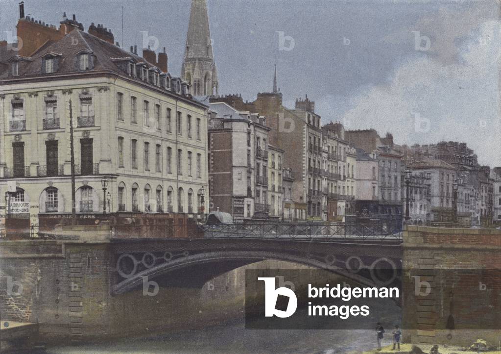 Nantes, l'Erdre (coloured photo)
